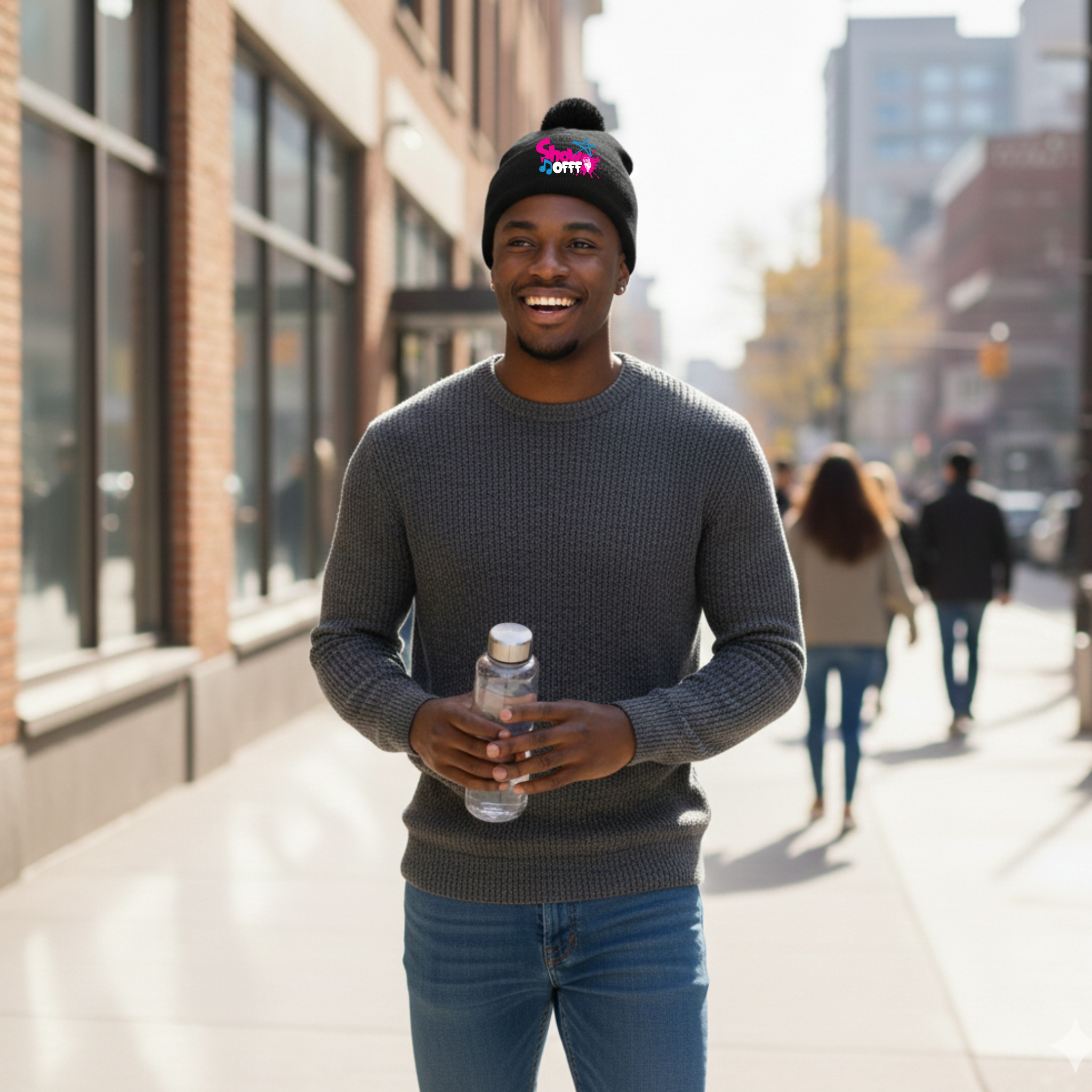 ShowOFFF Unisex Pom-Pom Beanie
