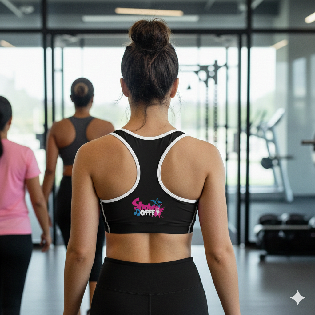ShowOFFF Vibrant Graphic Sports Bra – Perfect for Workouts