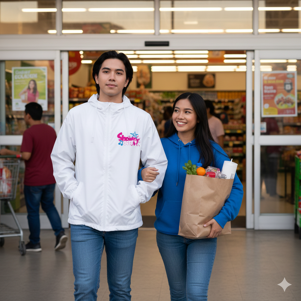 ShowOFFF Unisex Lightweight Full Zip Windbreaker