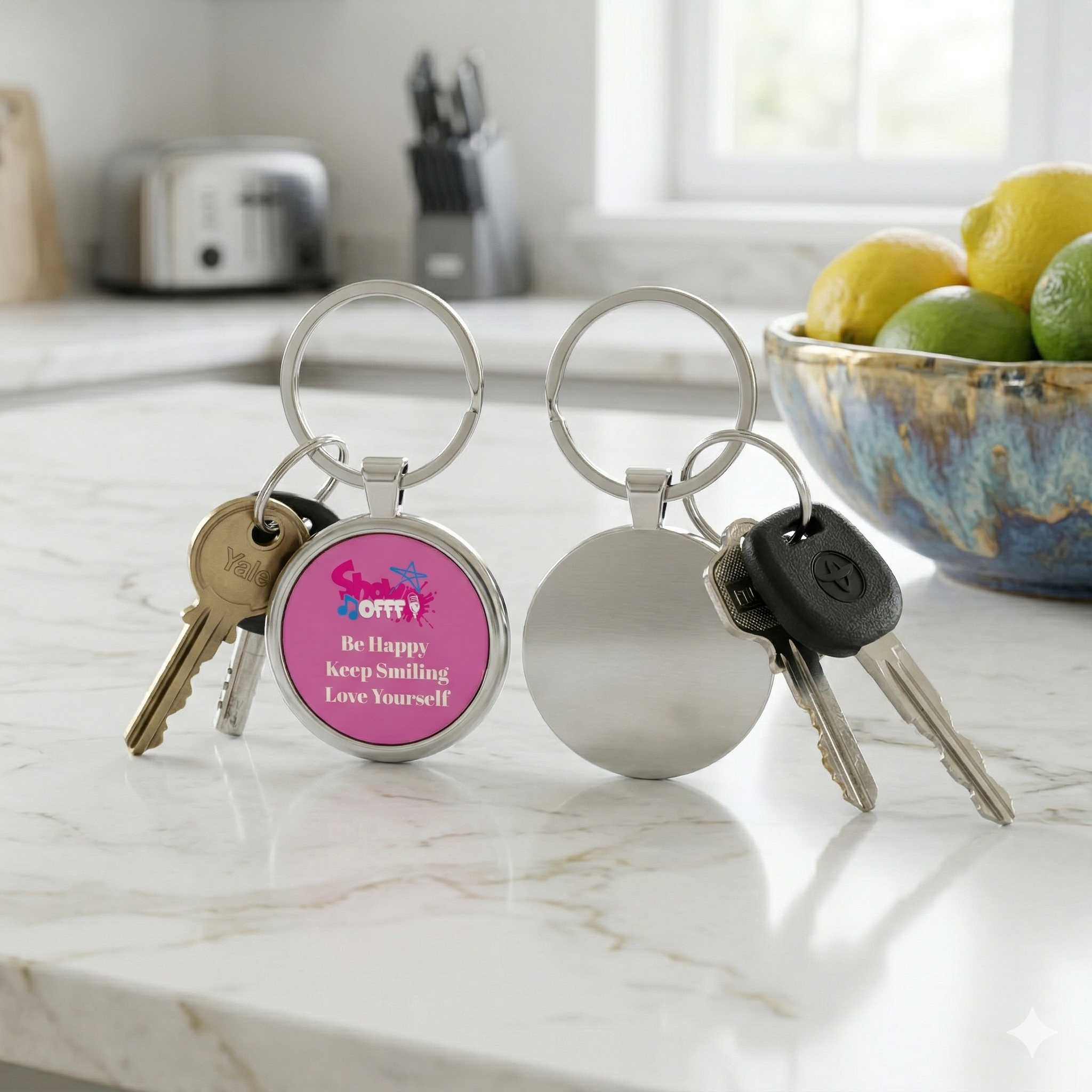 ShowOFFF Elegance: Our Motivational Keychain