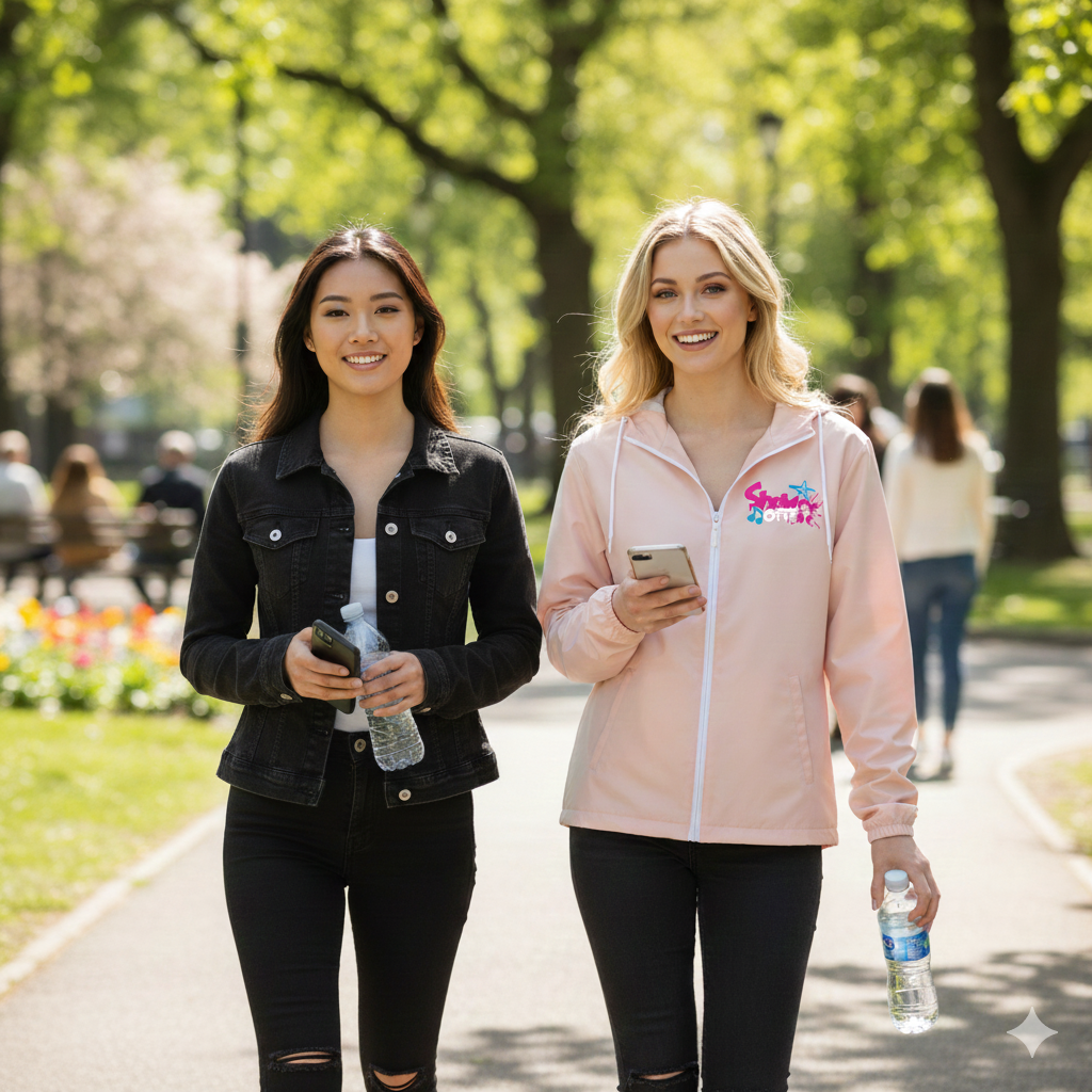 ShowOFFF Unisex Lightweight Full Zip Windbreaker