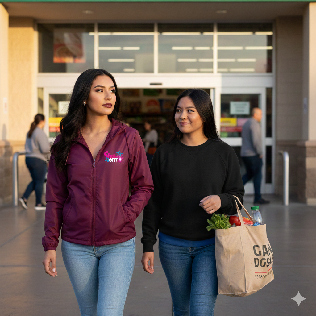 ShowOFFF Unisex Lightweight Full Zip Windbreaker