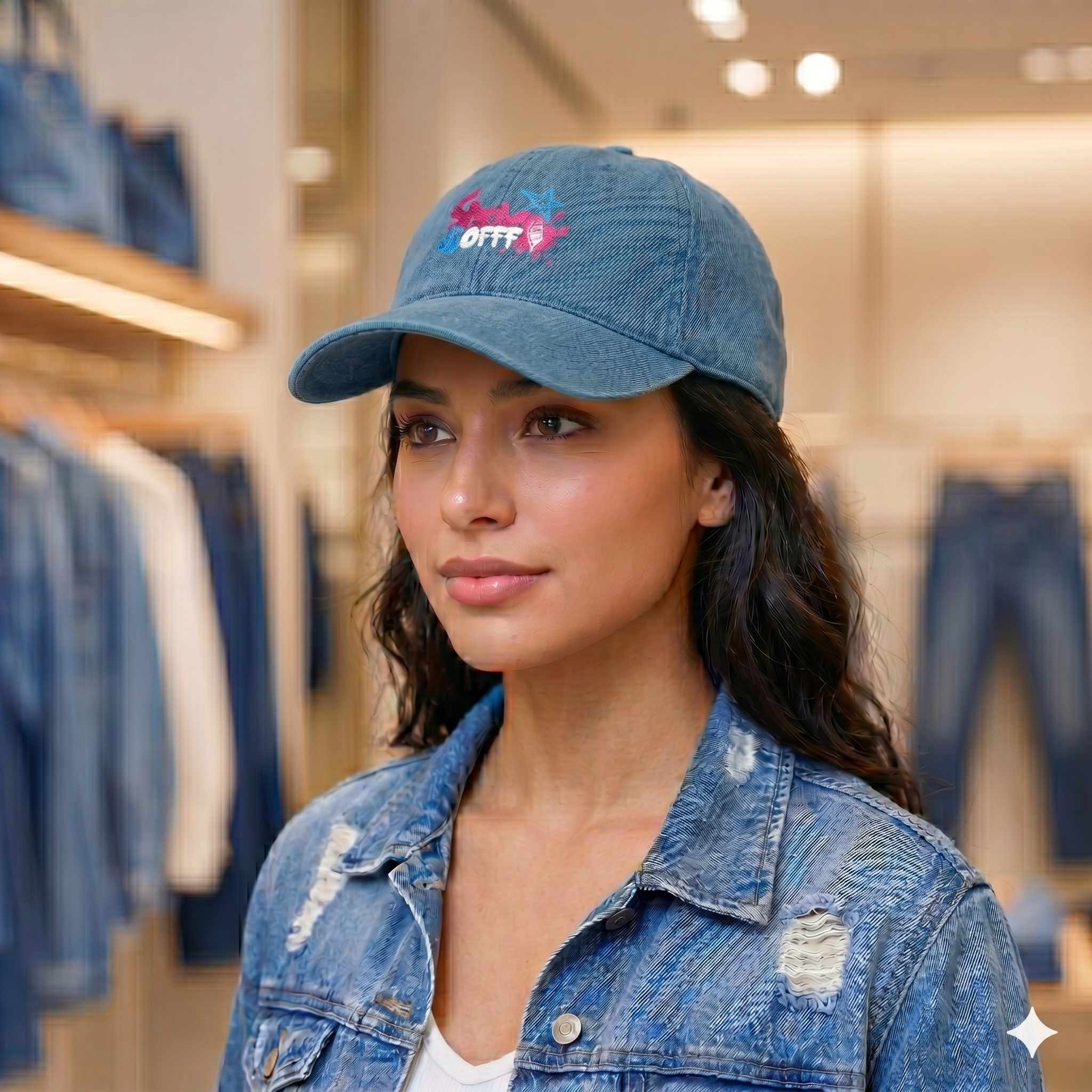 ShowOFFF Unisex Denim Embroidery Hat
