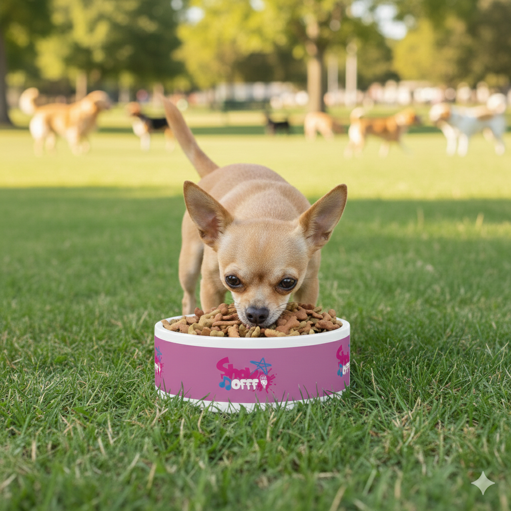 Show OFFF Our Unique Pet Bowl