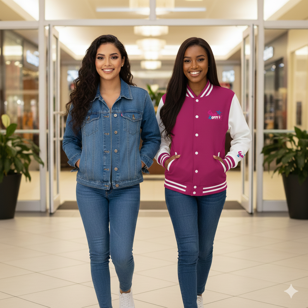 "ShowOFFF" Unisex Letterman  Jacket