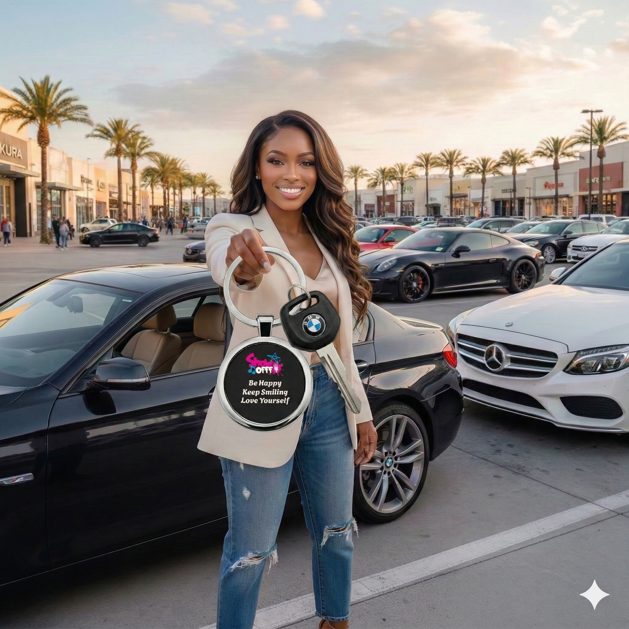 ShowOFFF Elegance: Our Motivational Keychain