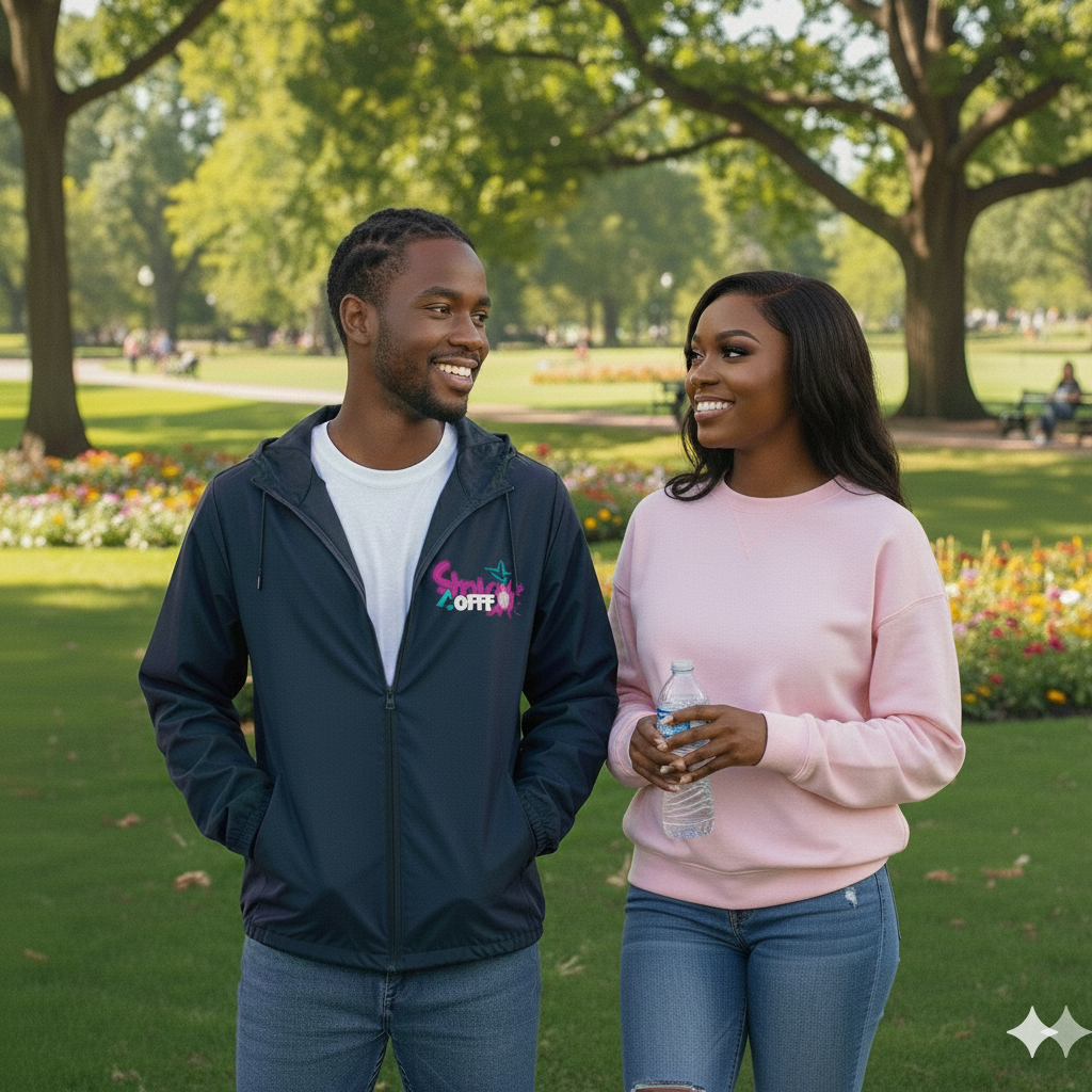 ShowOFFF Unisex Lightweight Full Zip Windbreaker