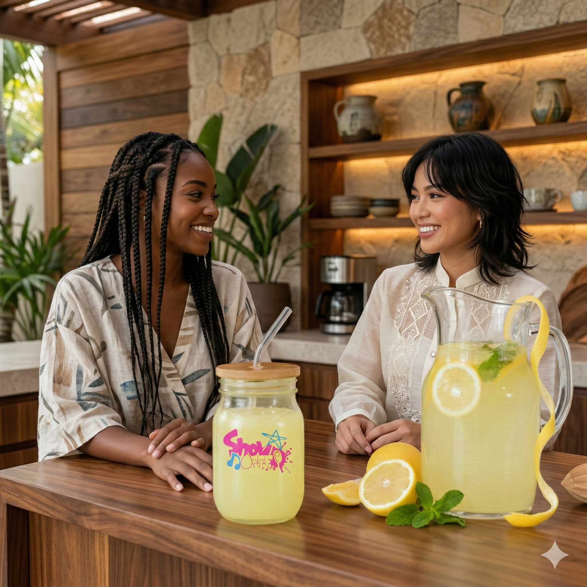 ShowOFFF Sipper Glass Jar with Straw —