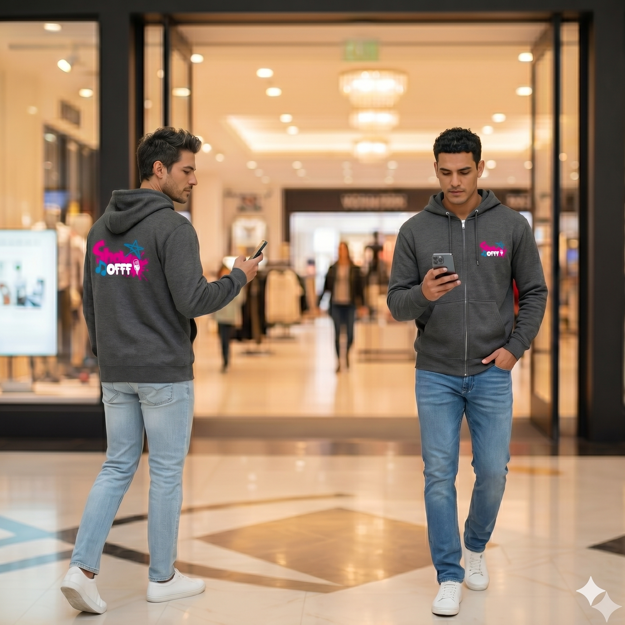 ShowOFFF Unisex Fleece Zip Hoodie
