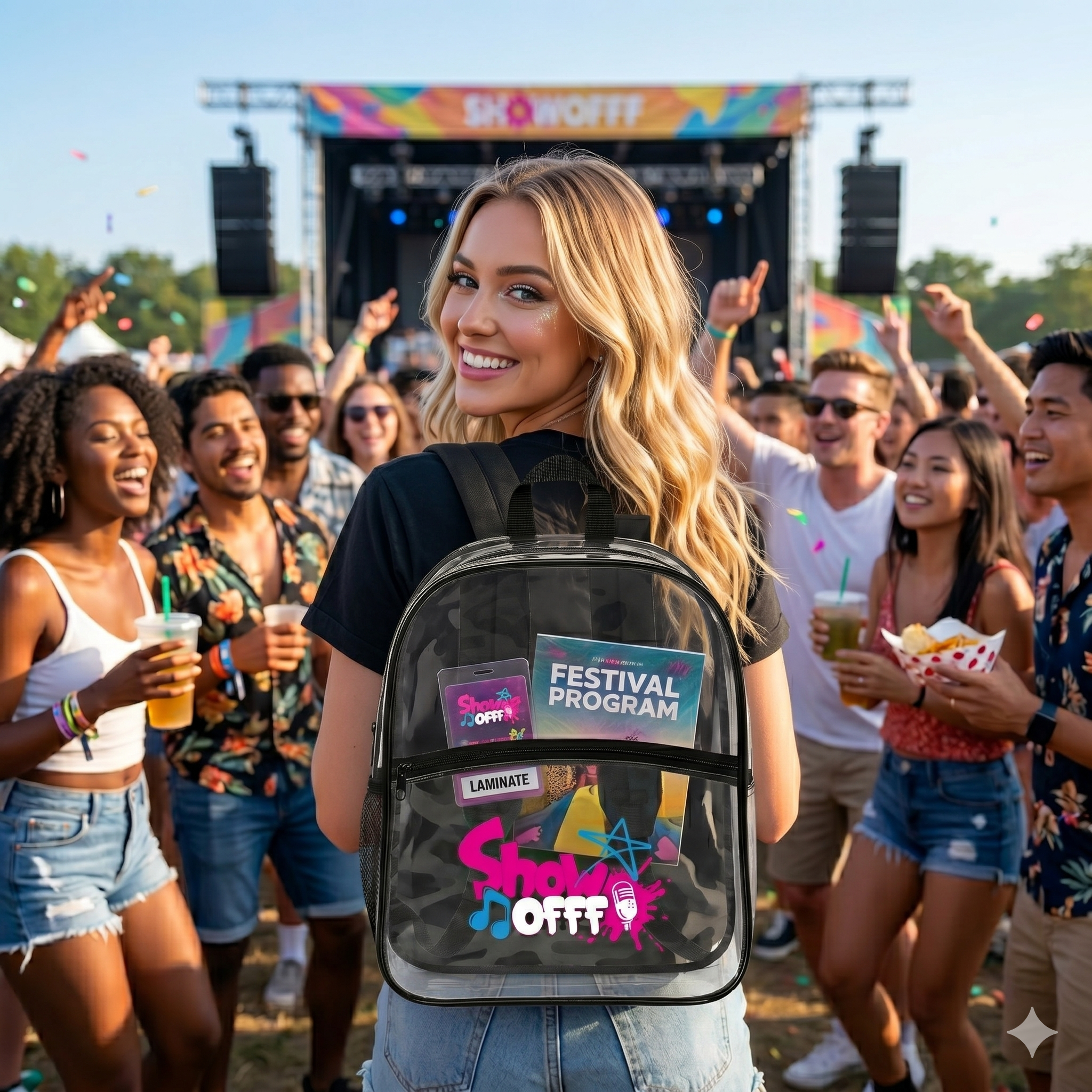 "ShowOFFF: Your Stylish Clear Backpack"