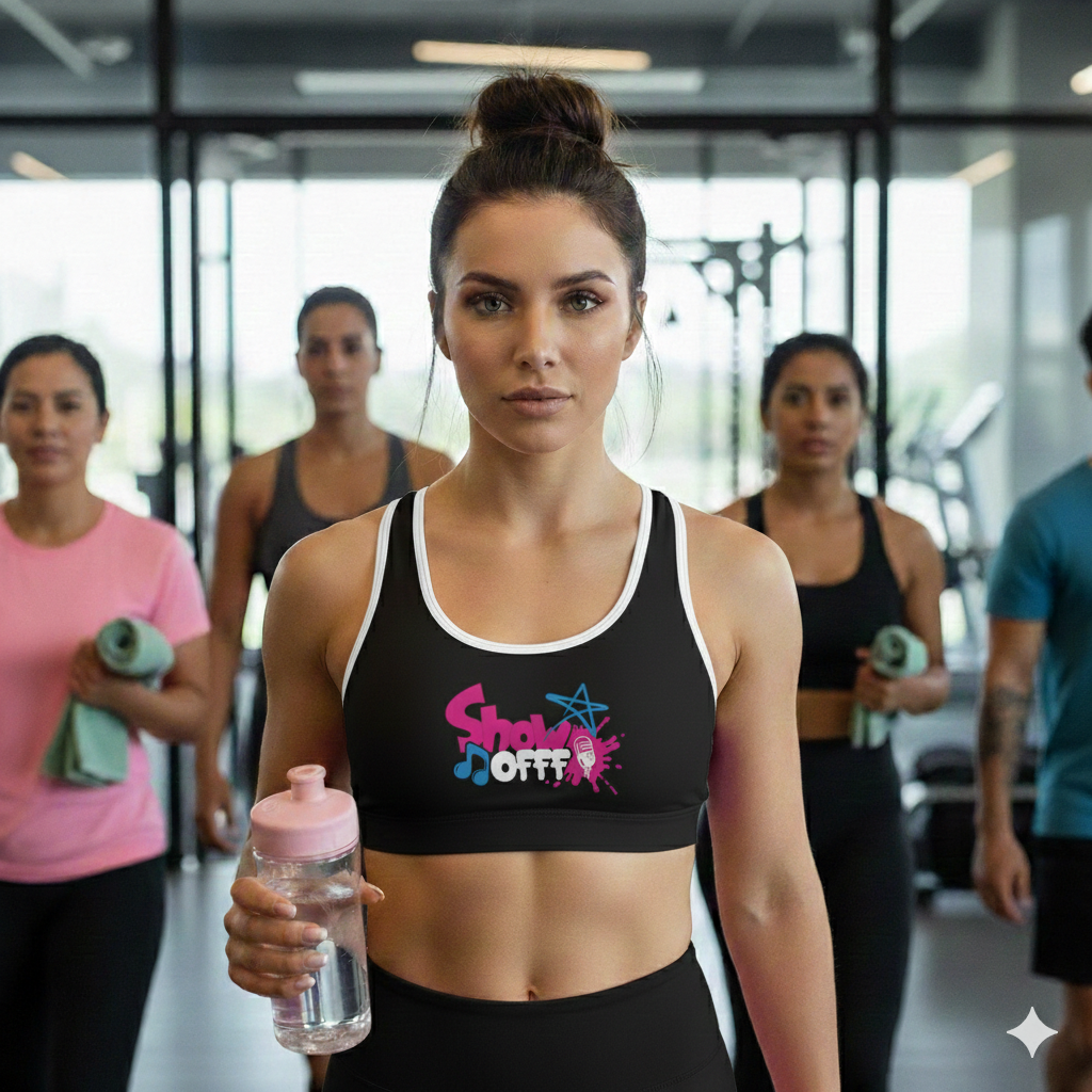 ShowOFFF Vibrant Graphic Sports Bra – Perfect for Workouts