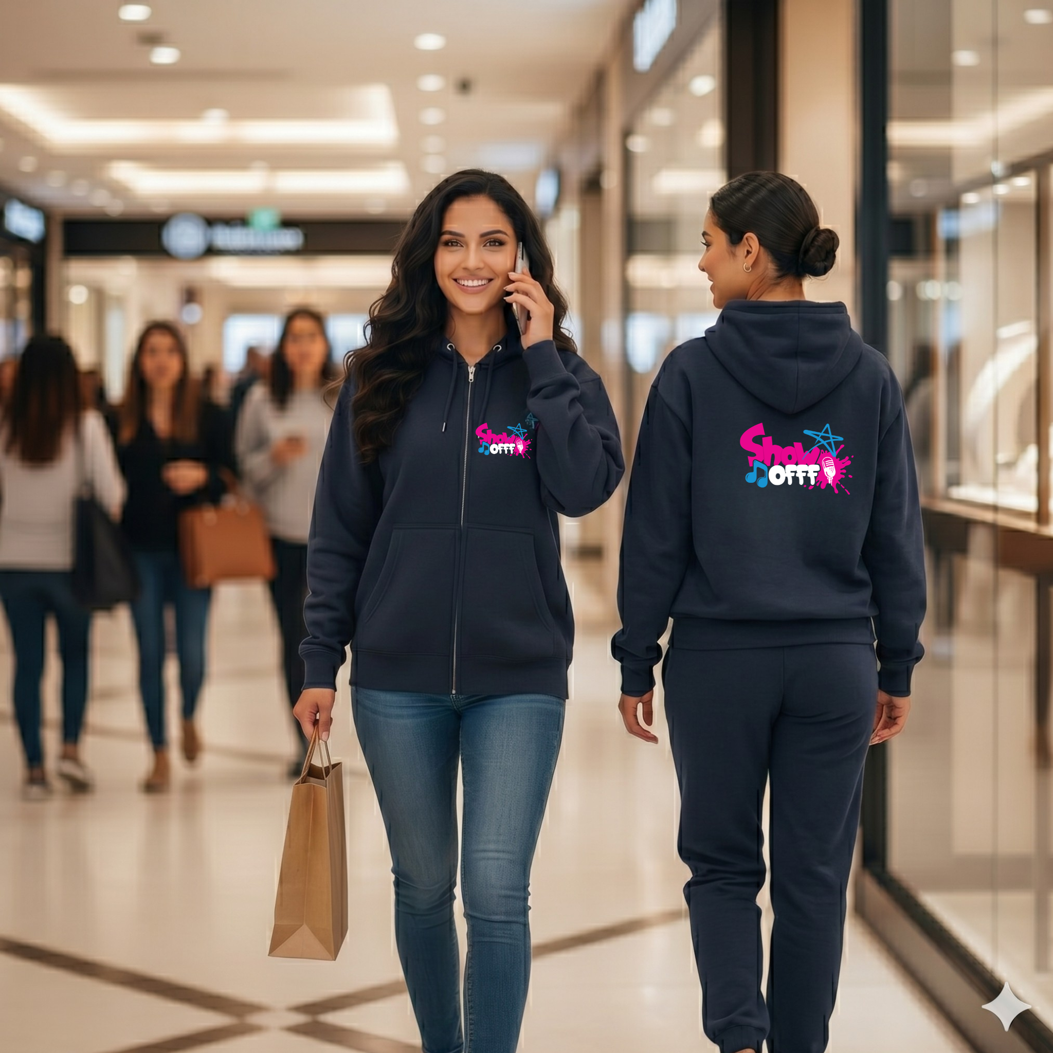 ShowOFFF Unisex Fleece Zip Hoodie
